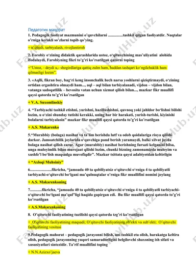 pedagogik mahorat — DOCX
