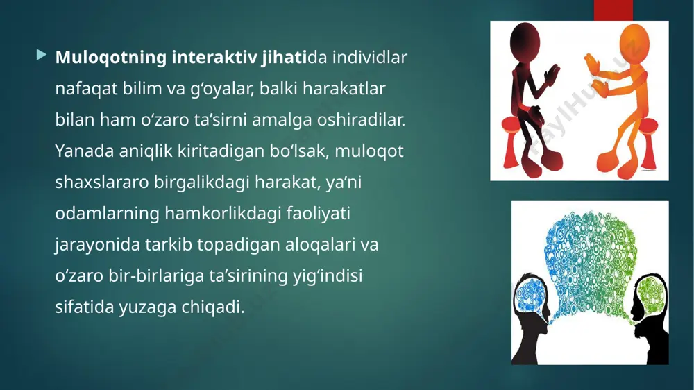 muloqotning interaktiv tomoni muloqotning harakatlar bilan almashishi - Page 5