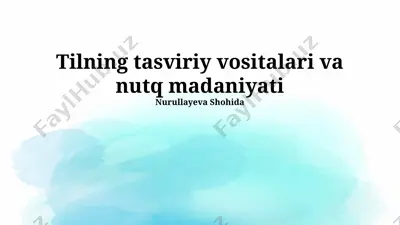 majozli nutqning mohiyati — PPTX