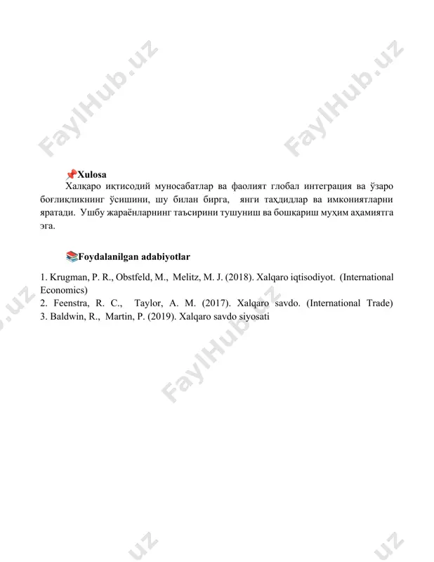 xalqaro iqtisodiy munosabatlar va faoliyati - Page 5