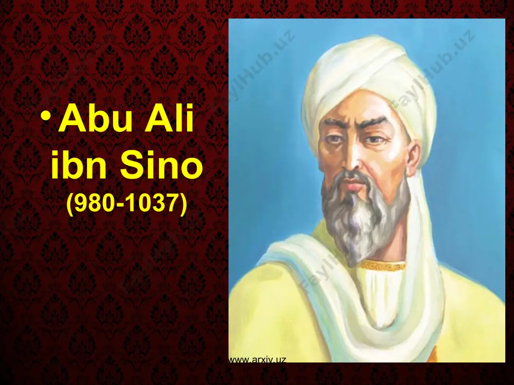 isobga olish; o`qitishni jismoniy mashqlar bilan qo`shib olib borish www.arxiv.uz www.arxiv.uz bu talablar hozirgi davr ta`lim tamoyillariga ham mos kelishi bilan qimmatlidir. yuqoridagi masalalarga o`zining «tadbiri manzil» asarida maxsus bo`lim bag`ishlaydi. «bolani maktabda o`qitish va tarbiyalash» («omo`zish va parvarish madrasa farzand») bo`limida ta`lim va tarbiya jarayonini ochib beradi. yuqoridagi tamoyillar esa bolalarni yengil-yelpi bilim olish emas, balki har tomonlama chuqur va mustahkam bilim olishiga yordam beradi. www.arxiv.uz www.arxiv.uz talabaga bilim berish o`qituvchining ma`suliyatli burchidir. shunga ko`ra ibn sino o`qituvchining qanday bo`lishi kerakligi haqida fikr yuritar ekan, shunday yo`l-yo`riqlar beradi. bular quyidagilardan iborat: bolalar bilan muomalada bosiq, jiddiy bo`lish; berilayotgan bilimning talabalar qanday o`zlashtirib olayotganiga e`tibor berishi; ta`limda turli metod va shakllardan foydalanishi; talabalning xotirasi, bilimlarni egallash qobiliyati, shaxsiy xususiyatlarini bilishi; fanga qiziqtira olishi; berilayotgan bilimlarning eng muhimini ajratib bera olishi; bilimlarni talabalarga tushunarli, uning yoshi, aqliy darajasiga mos ravishda berishi; har bir so`zning bolalar hissiyotini uyg`otish darajasida bo`lishiga erishishi zarur, …