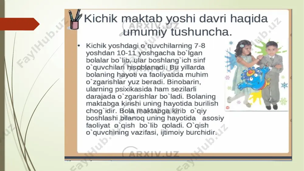 kichik maktab yoshi davrida psixik rivojlanish xususiyatlar - Page 5
