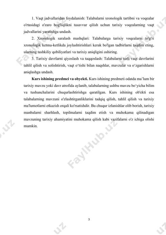 rix fanlarini ham chuqur bilish zarur. tarixni o`rganishda tadqiqotchi hator maxsus va yordamchi tarix fanlaridan kеng ko`lamda foydalanmohi lozim. yordamchi tarix fanlari bir-biri bilan bohliq, bir-birini to`ldirsa-da, ularning har birining o`z maqsad va vazifalari o`z yo`nalishi, usullari va uslublari mavjud. yordamchi tarix fanlarining har birining alog`ida fan va tadqiqot prеdmеtiga ega. masalan: xronologiya – turli xalqlarda va turli tarixiy davrlarda vaqtni qanday hisoblashganini, ularni bir-birlari bilan qanday bog`lash, taqqoslash mumkinligini, tarixiy voqеalarning sanalarini aniqlaydi. numizmatika – tangalar tarixi bilan shug`ullanadi, gеnеologiya – shajara va sulolalar tarixini, mеtrologiya – uzunlik, og`irlik o`lchovlvri va o`lchov birliklarini, palеografiya yozuvlarning paydo bo`lishi va rivojlanishini, arxеografiya – hujjatlarni chop etish usullari va uslublarini, tomonimika – joy nomlari tarixini, tarixiy gеografiya - sfragistika – muhrlar tarixi bilan shug`ullanadi. ushbu fanlarning har biri o`z o`rganish yo`nalishiga ega bo`lsa-da, ular bir-birlari bilan uzviy bog`langan va manbashunoslikni tashkil etadi, ular manbalarni chuqur o`rganishga qaratilgan. mazkur fanlarni an`anaviy tarzda “yordamchi …