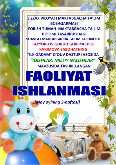 "ilk qadam" o’quv dasturi — PDF