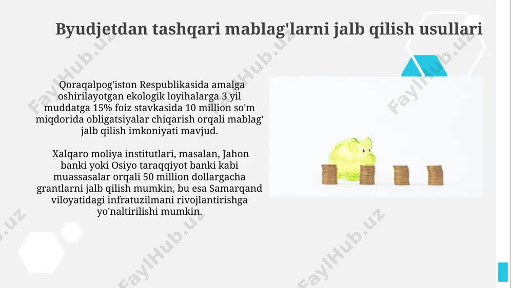 byudjetdan tashqari mablag'larning istiqbollari - Page 5