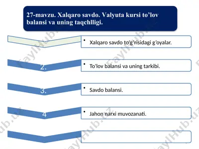 xalqaro savdo — PPT
