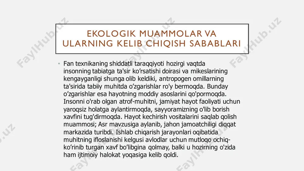 ekologik muammolar va ularning kelib chiqish sabablari - Page 5