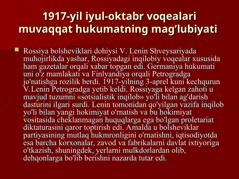 ilmiy va ijtimoiy jihatdan zamonaga muvofiq islohot fikri tarqatmoq. 2. butun turkiston musulmonlarini bir fikr va bir maslakga kelturmoqga tadbir va harakatlar qilmoq. 3. mamlakatlarning usul idoralari haqida ma'lumot yig'ib, ta'sis majlisiga hozirlanmoq. 4. turkistonning har bir shahar, qishloq va ovullarida mitinglar yasab, siyosiy, ilmiy va ijtimoiy xutbalar o'qitmoq. "sho'roi islomiya" tashkiloti o'z oldiga qo'ygan asosiy maqsad va vazifalarni muvaqqat qonunning quyidagi bandlarida bildirgan: 5. eski ma'murlarni o'rindan oldirib, o'rniga yangi ma'murlar qo'ymoq yo'llarini xalqqa ko'rsatmoq. 6. turkistondagi turli millatlar orasida bo'lgan va bo'ladurg'on ixtilof va shubhalarni bitirib, bir-birlariga yaqinlashtirib, birlashtirmoq uchun tadbir va harakatda bo'lmoq. 7. turli millat va firqalarning komitetlari ila aloqada bo'lib, o'z vakillari vositasi ila musulmon extiyojlarini ul komitetlarga bildirmoq va lozim topganda ulardan yordam so'ramoq. aprel oyining boshlarida o'lkaning boshqa shaharlarida ham “sho'roi islomiya” tashkilotlari barpo etildi. ularning asosiy vazifasi- kelajakda turkiston avtonom (mustaqil) jumhuriyatini barpo etish edi. “shuroi islomiya” tashkiloti "najot", “shuroi islom”, "kengash", …