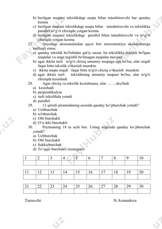 boshlang‘ich matematika kursi nazariyasi oraliq nazorat test javoblari - Page 5
