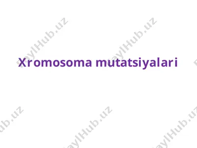 xromosoma mutatsiyalari — PPT