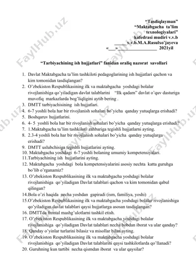 maktabgacha ta’lim texnologiyalari — DOCX
