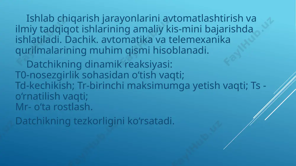 datchiklar va ularning tavsiflari - Page 5