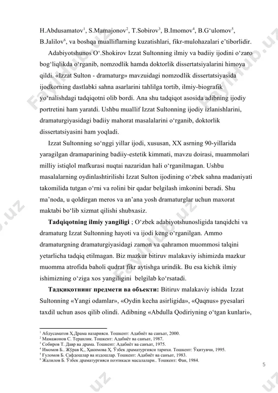 ustaqillik davri dramaturgiyasida, chunonchi, izzat sulton pyesalarida, umuman, badiiy-estetik tafakkur taraqqiyotining barcha boskichlari, xususan, yetakchi san’atkorlarning ijodiy izlanishlarida ham ushbu qonuniyatni kuzatish mumkin. aytish joizki, zamon ruxi va insonning ma’naviy-intellektual olami ijod axdini hamisha o‘ylantirib, tulqinlantirib keladi. adabiyotshu​nos z.g.osmanova zamon va inson konsepsiyasini o‘rganish, ilmiy-nazariy umumlashtirish borasida adabiyot ilmi oldida turgan muhim vazifalarni qayd etib, quyidagilarni yozadi: «insonning shaxs sifatida shakllanish jarayonidagi ma’naviy dunyosini nazariy umumlashtirishga hamisha extiyoj sezib kelinayotir. har bir ijtimoiy voqelikning tarixiy taraqqiyot boskichlaridagi inson shaxsining murakkabliklari qarama-qarshiliklari, yaxlitligi va yanada muhimi, oxirigacha aslo anglab yetib bo‘lmas jixatlarini tushunish, tushuntirish oldida ilm axdi burchli, qarzdor. zamon va inson masalasining barcha adabiy turlar va janrlardagi, ulkan so‘z san’atkorlari ijodidagi ijtimoiy-falsafiy, badiiy talqin xususiyatlarini, teran ma’no qatlamlarini o‘rganish, umumlashti​rish, yoritish eng ko‘p z’tiborni tortsa-da, qiyomiga yetmagan, tugal yechimini topmagan muammodir». drama turiga mansub barcha asarlar ham qahramоnlar harakati va ruhiy holatini ko‘rsatishga asоslangan bo‘ladi. drama so‘zi yunoncha so‘z bo‘lib, …