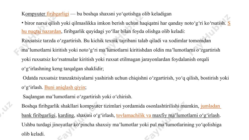 kiberjinoyatchilik va uni keng tarqalishining sabablari - Page 5