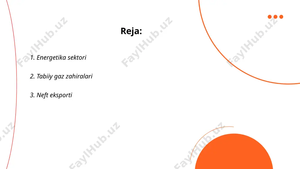 ort yo‘nalishlari rossiya, xitoy va qozog‘iston bo‘lgan. o‘zbekiston ``o‘zbekneftgaz`` kompaniyasi orqali neft qazib chiqarish hajmini 2025-yilgacha yana 30% oshirishni rejalashtirmoqda. shu bilan birga, mamlakat ichki ehtiyojlarini qoplash uchun qazib chiqarilgan neftning 60% qismini ichki bozorda iste'mol qilinadigan mahsulotlarga yo‘naltirilmoqda. ... t.me/slaydai_bot 4. qurilish sanoati qurilish sanoati oʻzbekiston iqtisodiyotining muhim tarmogʻi boʻlib, mamlakat infratuzilmasini rivojlantirishda katta rol oʻynaydi. 2022-yilda qurilish sektorida yalpi ichki mahsulotning (yaim) 6,6 foizi hissasi bor edi. oʻsha yili qurilish mollari ishlab chiqarish hajmi 20,7 trillion soʻmga yetdi. yangi uy-joy qurilishi dasturlari doirasida 2022-yilda 54 mingta arzon uy-joy qurildi. qurilish sanoatida band boʻlganlar soni 1,2 million kishini tashkil etdi. oʻzbekistonda zamonaviy texnologiyalar va ekologik toza materiallardan foydalanish kuzatilmoqda. prezidentimizning 2030-yilgacha qurilish sanoatini rivojlantirish dasturiga muvofiq xorijiy investitsiyalar jalb qilinmoqda. ... t.me/slaydai_bot tadbirkorlik muhiti o'zbekistonda iqtisodiy o'sishni rag'batlantirishda muhim ahamiyat kasb etadi. davlat tomonidan 2023-yilda tadbirkorlikni qo'llab-quvvatlash uchun 10 trillion so'm mablag' ajratilgan. soliq yuki yengillashtirilgan bo'lib, 2022-yilda kichik …