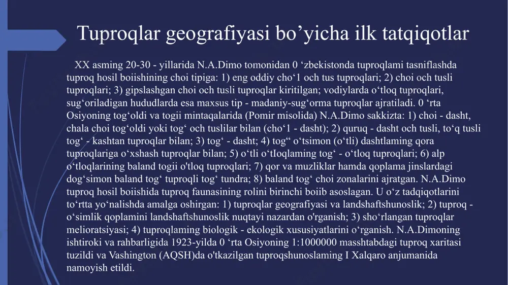 o‘zbekistonda tuproqlar geografiyasining rivojlanishi - Page 5
