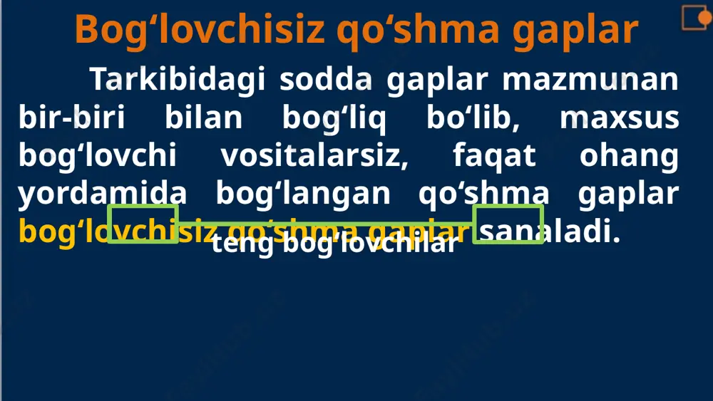 bog’lovchisiz qo'shma gaplar - Page 5