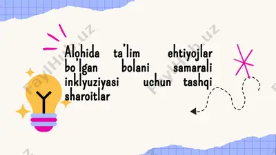 alohida ta’lim ehtiyojlarining samarali inklyuziyasi — PDF