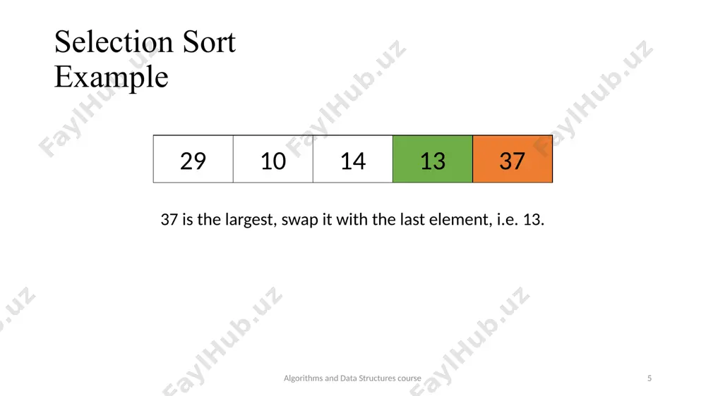selection sort - Page 5