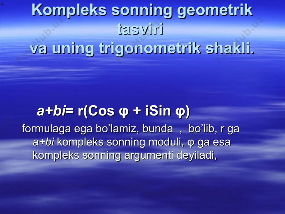 kompleks sonning geometrik tasviri va uning trigonometrik shakli - Page 5