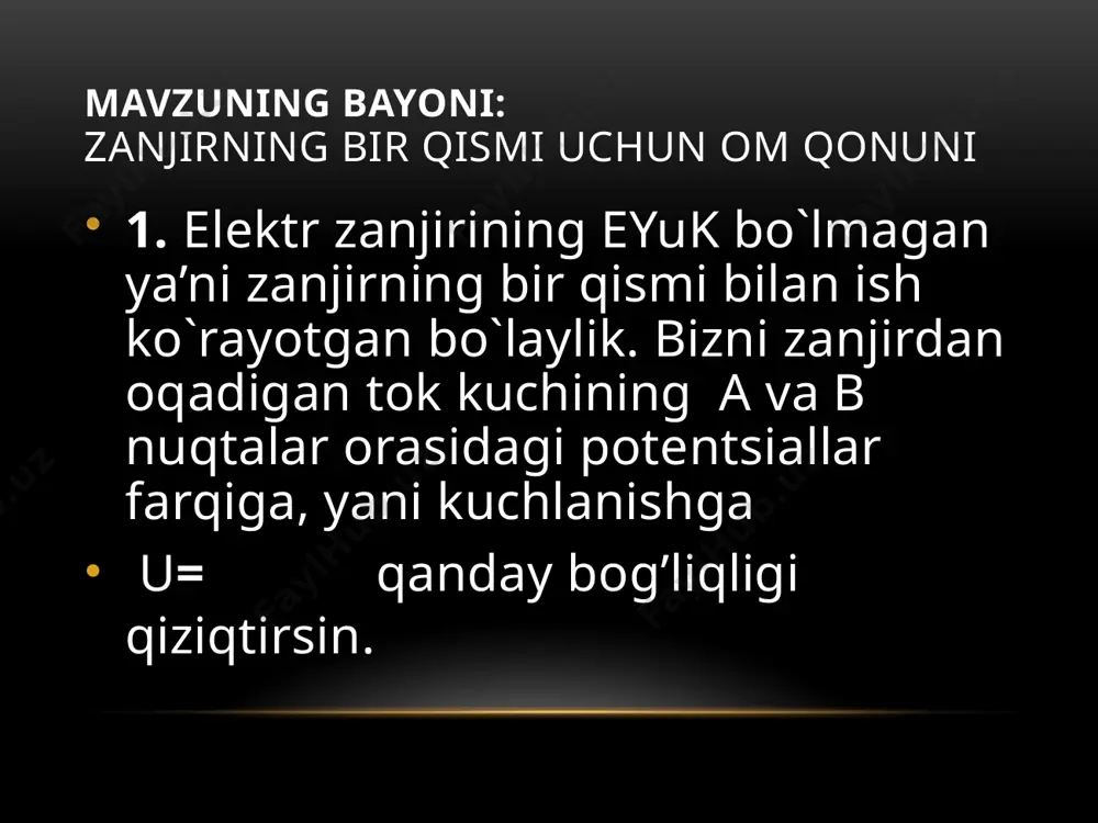 "zanjirning bir qismi uchun om qonuni" - Page 5