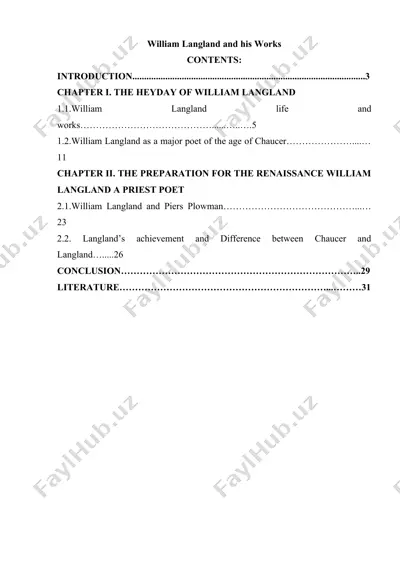 william langland and his works — DOCX