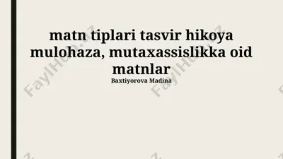 tasviriy matnlar — PPTX