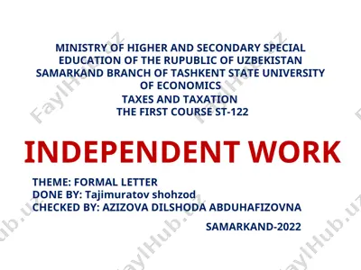 formal letter — PPT