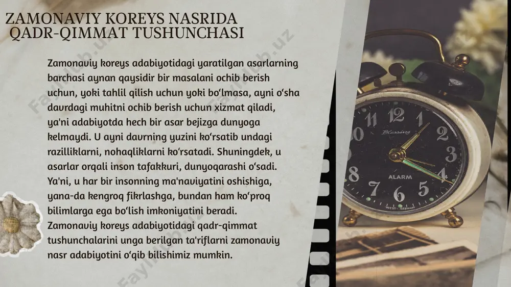 i koreyaning ijtimoiy hayotini yaqqol ochib bergan asarlardan biridir. bu hikoya koreys adabiyotida, shuningdek, yozuvchining o‘zining faoliyatida ham alohida o‘ringa ega asardir. sababi hikoya hech qanday bo‘yoqlarsiz, tabiiy holda insonlarning hayotidan kelib chiqib, koreya yaponiya mustamlakasi bo‘lgan yillarda yozilgan va nashr qilingan. biz birgina mana shu asarlar orqali bir xalqning hayotini uning turmush tarzini, insonlarining tasavvuridagi o‘y-hayollarini, jamiyatdagi muammolarni va mana shu millat insonlarining bir-biriga bo‘lgan munosabatini, ular orasidagi mehr-muhabbat, qadr-qimmat kabi tushunchalarning qay darajada ekanligini ko‘rishimiz mumkin. “omadli kun” shu asar bilan bir qatorda ke yonmukning “adada” asari ham aynan mana shu xx asrda zamonaviy koreys adabiyotiga kirib kelgan asar hisoblanadi. bu asar ham aynan ijtimoiy davr muammolarini insonlarning dunyoqarashini uning qadr- qimmati bilan bog‘liq tushunchalar ifodalanadi. ya'ni, har bir yaratilgan asar yoki hikoya bejizga yaratilmaydi. u ayni bir davrning qaynoq nafasini aks ettiradi. ya'ni insonlarning bir-biriga hurmatsizligi, pul uchun hamma narsaga tayyor bo‘lish, ya'ni insoniy qadriyatlarning o‘lganini ko‘rish …