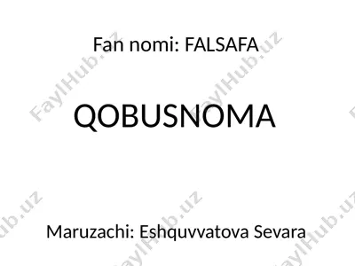 qobusnoma — PPTX