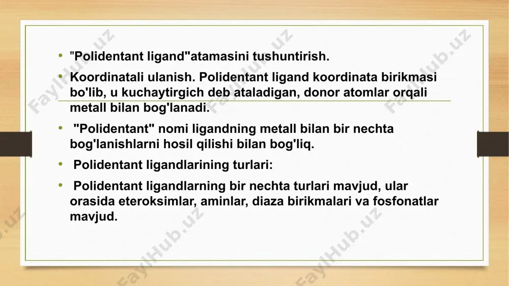 metallarni polidentant ligandlar bilan hosil qilgan komplekslari - Page 4