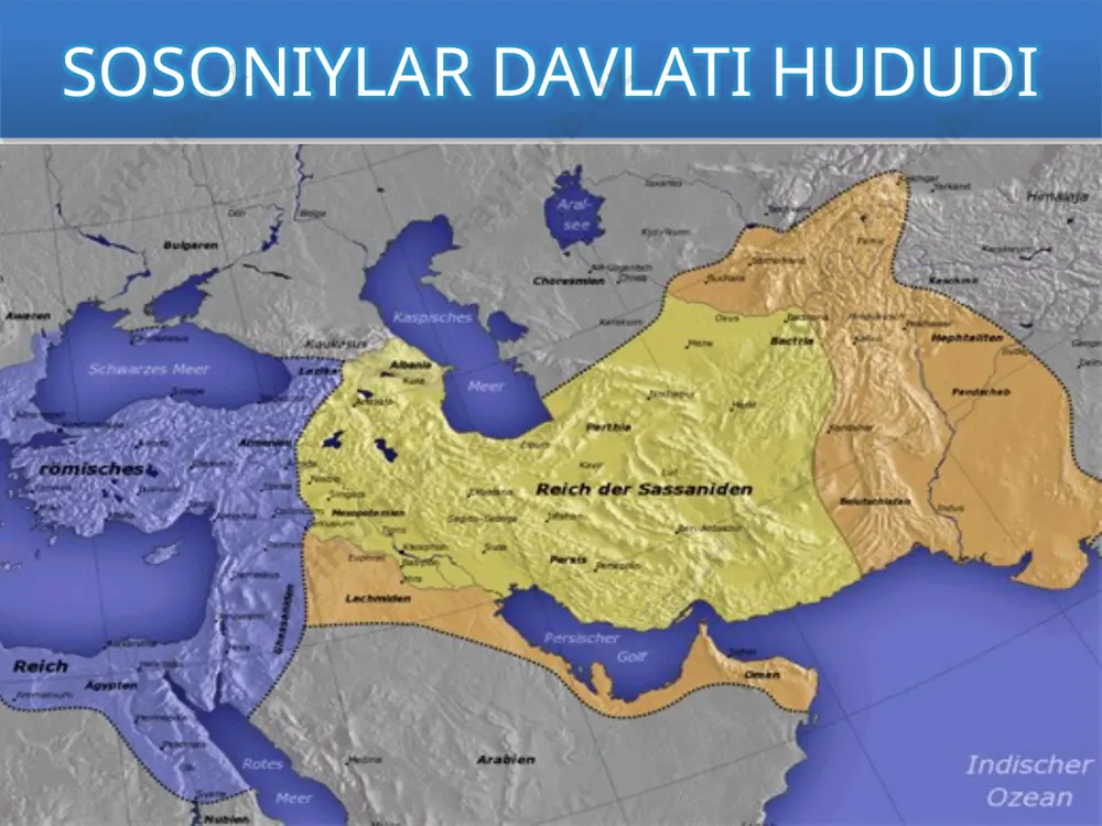 i (488—496, 498-531); zamasp (496498); xusrav i anushirvon (531—579); hurmuzd iv (579-590); xusrav ii parviz (591-628); qubod ii (628); ardashir iii (628-629); yazdigard iii (632-651). sosoniylar davlati madaniyati sosoniylar davrida madaniyat ancha rivoj topgan. bu madaniyatning ravnaqida qadimgi eron, parfiya, bobil, ellin va boshqa xalqlar madaniyatining taʻsiri kuchli boʻlgan. sosoniylar davlati kuchaygan davrda meʻmorchilik va boʻrtma naqshli rasm-tasvirlar ishlash birmuncha rivojlangan. ustalar sosoniy shohlari, nufuzli kishilar, sarkardalar uchun ajoyib saroylar, muhtasham binolar qurganlar. sosoniylar davrida madaniyat ancha rivoj topgan. bu madaniyatning ravnaqida qadimgi eron, parfiya, bobil, ellin va boshqa xalqlar madaniyatining taʻsiri kuchli boʻlgan. sosoniylar davlati kuchaygan davrda meʻmorchilik va boʻrtma naqshli rasm-tasvirlar ishlash birmuncha rivojlangan. ustalar sosoniy shohlari, nufuzli kishilar, sarkardalar uchun ajoyib saroylar, muhtasham binolar qurganlar. sosoniylar davrida zardushtiylik ibodatxonalari qurilishiga ham katta eʻtibor berilgan, chunki zardushtiylik davlat dini sifatida qabul qilingan edi. sosoniylar davrida xalq ogʻzaki ijodiyoti va badiiy adabiyot ancha rivoj topgan. bu jihatdan abulqosim firdavsiyning …