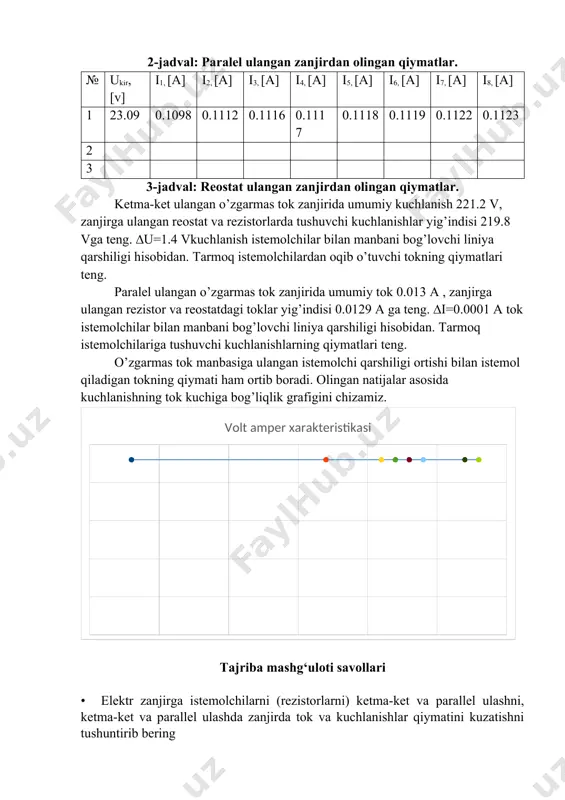 o‘zgarmas tok elektr zanjirlarini tekshirish mashg'uloti - Page 5