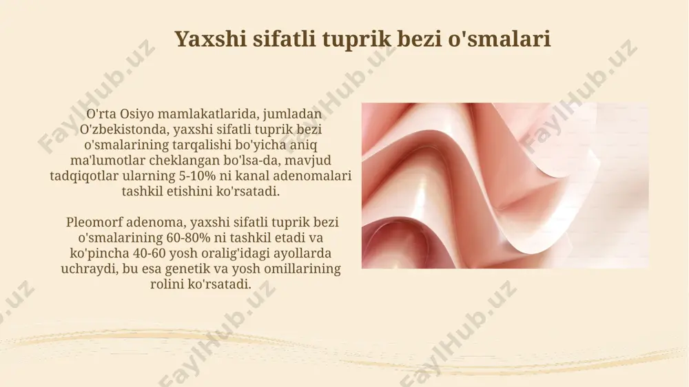 0 mg ibuprofen buyuriladi. tuprik bezi o'smalarining klinik ko'rinishi bemorlarning 70% gacha bo'lgan qismida tuprik bezi o'smalari yuzning bir tomonida, quloq oldi sohasida lokalizatsiya qilinadi, bu esa yuz nervining falaji, og'izni ochish qiyinlashuvi va yuz ifodasining buzilishi kabi asoratlarga olib kelishi mumkin. tashxis qo'yishda instrumental usullar muhim rol o'ynaydi, masalan, 50 dan ortiq bemorni o'rganish natijalariga ko'ra, ultratovush tekshiruvi va kt yordamida aniq tasvirni olish mumkin, bu esa jarrohlik muolajasini rejalashtirishga yordam beradi. tuprik bezlari o'smalari: kirish tuprik bezlari o'smalarining 80% dan ortig'i yaxshi xulqli hisoblanadi, ammo qolgan 20% malign bo'lib, agressiv tarqalishi bilan ajralib turadi, masalan, bosh va bo'yin mintaqalariga. o'rtacha yoshi 50 dan 60 yoshgacha bo'lgan odamlarda tuprik bezi o'smalarining paydo bo'lish ehtimoli yuqori, lekin bolalarda ham uchraydi, masalan, 1000000 dan 1-2 holat. kimyoterapiya kimyoterapiyaning yon ta'siri, masalan, soch to'kilishi va qusish, davolanishning 2-3 haftasida kuzatilishi mumkin, ammo bu yon ta'sirlarni boshqarish va kamaytirish uchun samarqand va toshkentdagi …