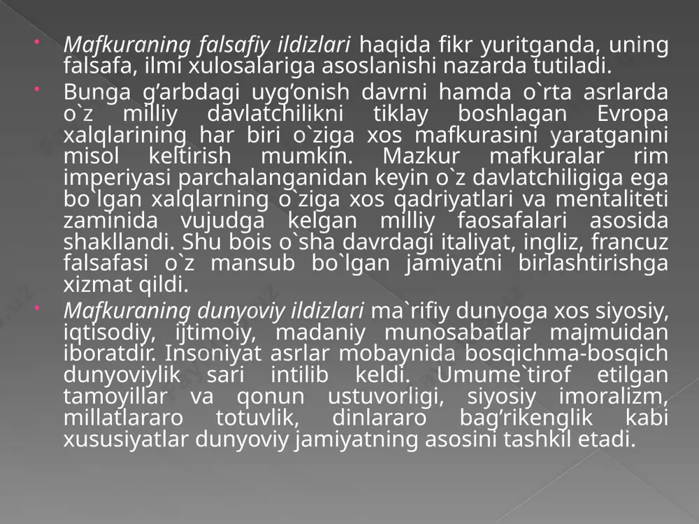 mafkura tushunchalarning mohiyati mazmuni - Page 5