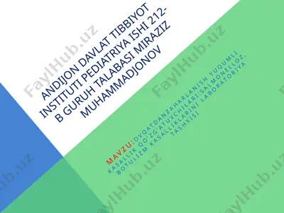 botulizm qo’zg’atuvchisining laboratoriya tashxisi — PPTX