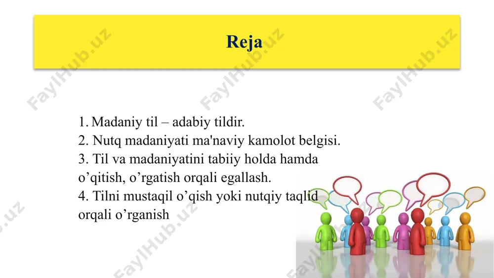 xshi namunalari va an'analarini avloddan-avlodga o’tkazish, yеtkazish, ko’p asrlar davomida saqlab qolishning vositasi hamdir. notiqlikdagi ba'zi bеtakror yo’nalishlar, notiqlik maktablari mana shu yo’l bilan yuzaga kеladi. kеltirilgan barcha hollarda nutq madaniyatini egallash — bu ongli ravishda intilish va tinimsiz mеhnatdir. chunki nutq madaniyati malakasini busiz hosil qilib bo’lmaydi. hozirgi ijtimoiy-iqtisodiy hamda ilmiy - texnik tub o‘zgarishlar davrida jamiyat taraqqiyoti bilan bevosita bog‘liq holda yangi-yangi fanlar va tushunchalar yuzaga kelmoqda. o‘zbek tilida ham yangi terminlar paydo bo‘lmoqda, ilgaridan ishlatilib kelingan qator leksemalar yangi rna’no kasb etmoqda. demak, terminologiya sohasida ham qator muhim masalalami hal qilish vazifasi turibdi. bugungi kunda terminologiyaning amaliy va nazariy masalalarini yanada chuqurroq o'rganish, terminlami yaratish va ulami qo‘llashni til qonuniyatlari asosida tartibga solish davlat ahamiyatiga molik muammoga aylandi. shuning uchun ona tilimizning sistemasini yanada teranroq tadqiq etish, terminologiyaning turli masalalarini atroflicha o‘rganish hozirda muhim va jiddiy masalalardan biri bo‘lib qoldi. o‘zbek tiliga davlat tili maqomi berilgunga qadar …