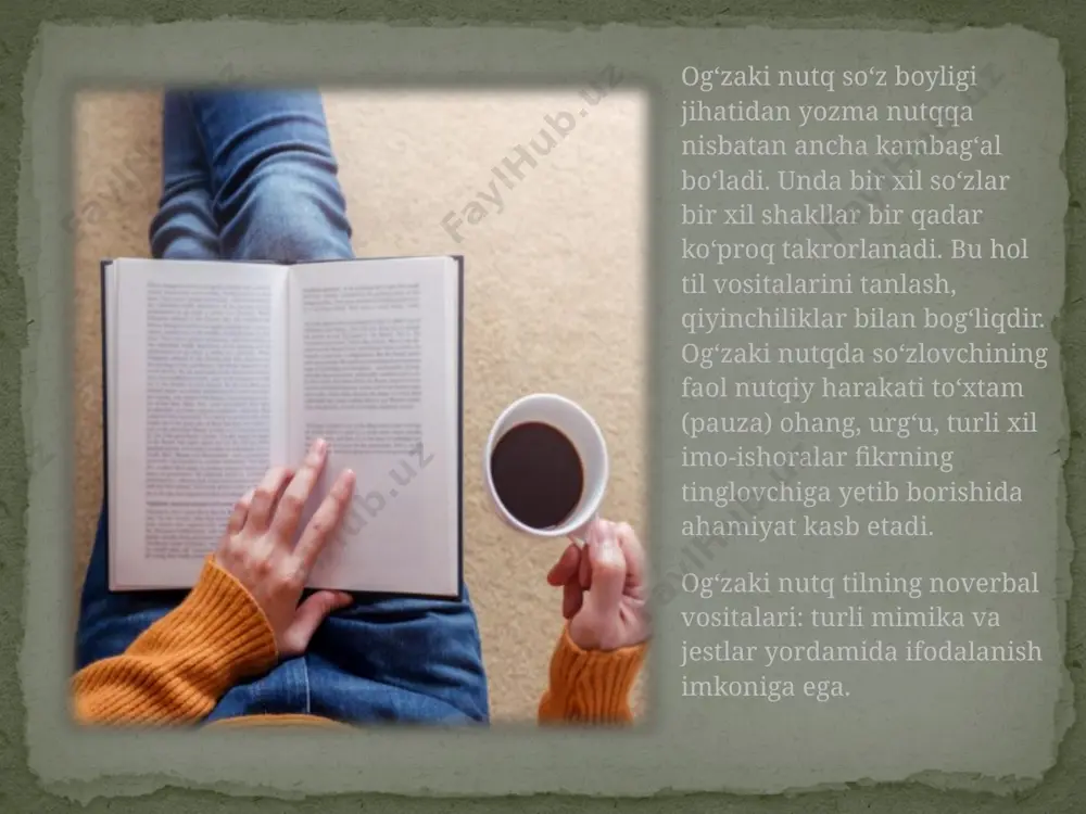 og‘zaki adabiy nutq va nutqiy vaziyatlarni og‘zaki ifodalash - Page 5