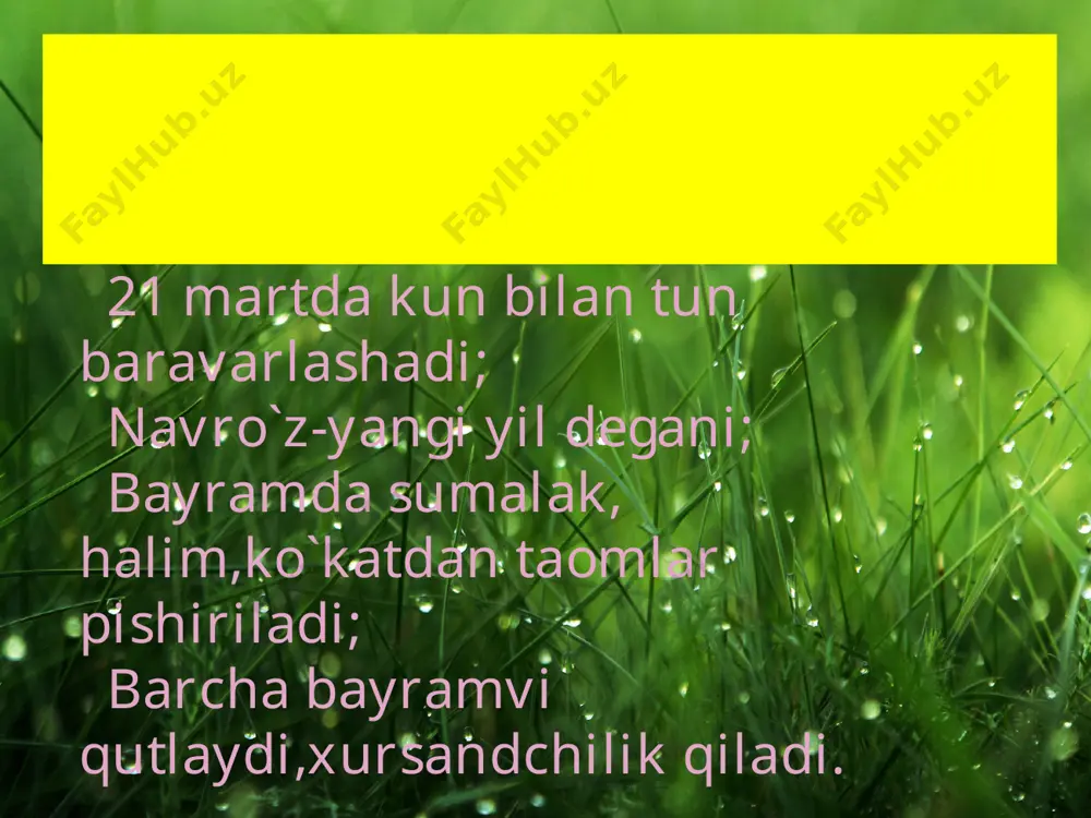 navro`z-bahor bayrami ta'lim darsi - Page 4