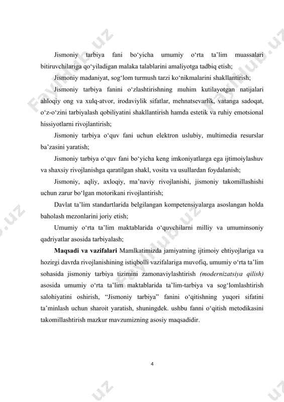 hirilgan darsning taxlili, jismoniy tarbiya mutaxassisining o‘zini va dars o‘tayotgan kasbdoshining pedagogik faoliyati haqida fikr yuritish, kasbiy mahoratini baholash, ijobiy va salbiy tomonlarini ko‘rish bilan o‘qituvchilik mahoratini shakllanishi hamda takomillashishiga zamin yaratadi. jismoniy madaniyat darsining taxlili o‘zining xususiy tomonlari bilan boshqa umumiy ta’lim fanlari darslarining taxlilidan farqlanadi. darsning zichligini taxlilchisiz, unda yuklamani boshqarilishini yurak qisqarish chastatasini taxlillovchi va pedagogik taxlil olib boruvchilarsiz darsga umumiy baho berib bo‘lmaydi. pedagogik taxlil darsning samaradorligini baholash uchun o‘tkaziladi. darsning zichligini oshirish va jismoniy yuklamani boshqarilishida qo‘llaniladigan uslubiyotlarning foydaliligi, ulardan o‘qituvchini ta’lim jarayonida o‘rinli ishlatilishi taxlil qilinadi va darsning zichligi xronografigi, yurak qisqarishi chastotasining (yuqch) ning fiziologik qiya chizig‘ining grafigi taxlil qilinadi. jismoniy tarbiya darsining pedagogik taxlili pedagogik taxlil - umumiy va qisman yoki maxsus taxlil deb biri ikkinchisidan farqlanadi. darsning umumiy pedagogik taxlili deganda taxlil qilinayotgan darsning zichligi, shu darsdagi jismoniy yuklamani boshqarilishi va darsning mazmuniga kiruvchi o‘quv tarbiya komponentlarini umumlashtirish orqali o‘qituvchining va …