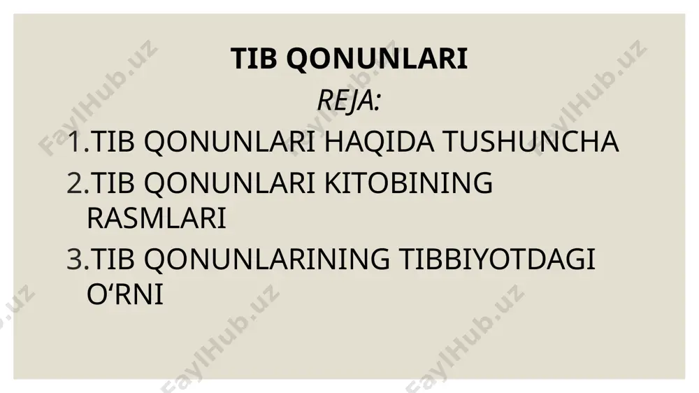 r, yara-chaqalar, ko'yish, suyak sinishi va chiqishi, asablarning jarohatlanishi, bosh suyagi, ko'krak qafasi, umurtqa va qo'l oyoqlarning shikastlanishi kiritilgan. shuningdek, mazkur asarda uzoq cho'ziladigan va o'ta yuqumli kasalliklar: chechak, qizamiq, moxov, vabo va qutirish haqida so'z boradi; zaharlar va zaharlanish haqidagi ta'limot (toksikologiya) ning asosiy masalalari ham bayon qilinadi. kitobning maxsus bo'limi inson husni va chiroyini saqlashga va pardoz-andoz vositalariga bag'ishlangan. jumladan, ibn sino sochni to'kilishidan saqlaydigan hamda haddan tashqari semirib ketish yoki ozib ketishning oldini oladigan vositalarni ham tavsiya qiladi. uchinchi kitob inson tanasining boshidan tovonigacha bo'lgan a'zolarida yuz beradigan "xususiy" yoki "mahalliy" kasalliklar haqida ma'lumot beradi. boshqacha qilib aytganda, bu kitob xususiy patologiya va terapiyaga bag'ishlangan. unda bosh va miya (shu jumladan asab kasalliklari va ruhiy kasalliklar ham), ko'z, quloq, burun, og'iz bo'shlig'i, til, tish, milk, lab, tomoq, o'pka, yurak, ko'krak, qizilo'ngach va oshqozon kasalliklari, so'ngra jigar, o't pufagi, qorajigar, ichak, orqa yo'l, buyrak, qovuq, erkak va xotinlarning …