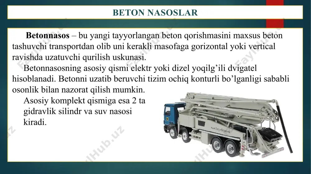 beton qorishmasini betonnasoslarda tashishni tashkil etish - Page 3