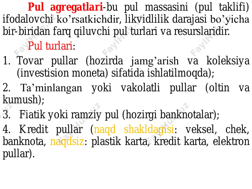 immatli qog‘ozlarga egalik qilishning butun muddati davomida qayd etilgan daromadni olish huquqini beruvchi, taqdim etuvchiga tegishli qimmatli qog‘ozlar turidir. veksel (nem. wechsel — ayirboshlash) — koʻrsatilgan muddatda muayyan miqdordagi pulni toʻlash majburiyati qayd etilgan qarzdorlik haqidagi rasmiy hujjat; qimmatli qogʻoz. u universal toʻlov, kredit va hisob vositasi boʻlib, xalqaro savdoda toʻlov majburiyati; qisqa muddatli (6 oy) tijorat-kredit vositasi; banklararo uzoq muddatli munosabatlarni shakllantiruvchi vosita; banklardan ssuda olish uchun garov (shuningdek tijorat banki markaziy bankdan ssuda olishda beradigan garov) tarzida keng qoʻllaniladi. v.ning asosan oddiy v. (qarzdor tomonidan muayyan summani belgilangan muddatda qaytarish haqida qarz beruvchi oldidagi majburiyat), oʻtkazma v. (qarz beruvchining qarzni v.ni taqdim etuvchiga yoki hujjatda koʻrsatilgan shaxsga toʻlash haqidagi buyrugʻi), xazina v. (oʻz harajatlarini qoplash uchun davlat tomonidan chiqariladi), moliya v. (bir bank boshqa bankka qarz puli olish uchun beradi), tijorat v. (tovar egasiga garov tarzida beriladi) va b. turlari bor. likvidlik – bu turli aktivlarning o’z qiymatini …