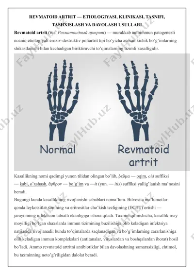 revmatoid artrit — DOCX
