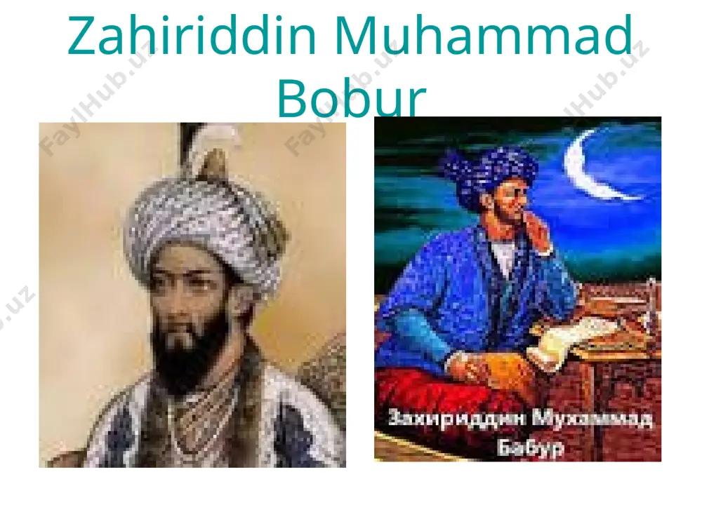 zahiriddin muhammad bobur buklet - Page 2