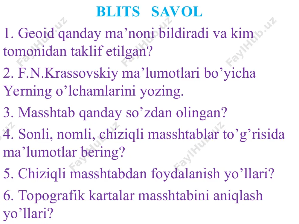 masshtablar va ularning geografik kartalarda qo'llanilishi - Page 3