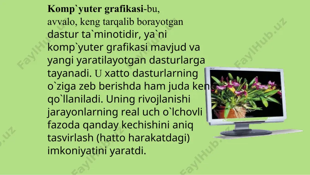 kompyuter grafikasi turlari, vektorli, rastrli, fraktal grafika - Page 4