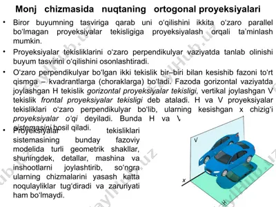 proyeksiyalar sistemasining o'qilishi — PPT