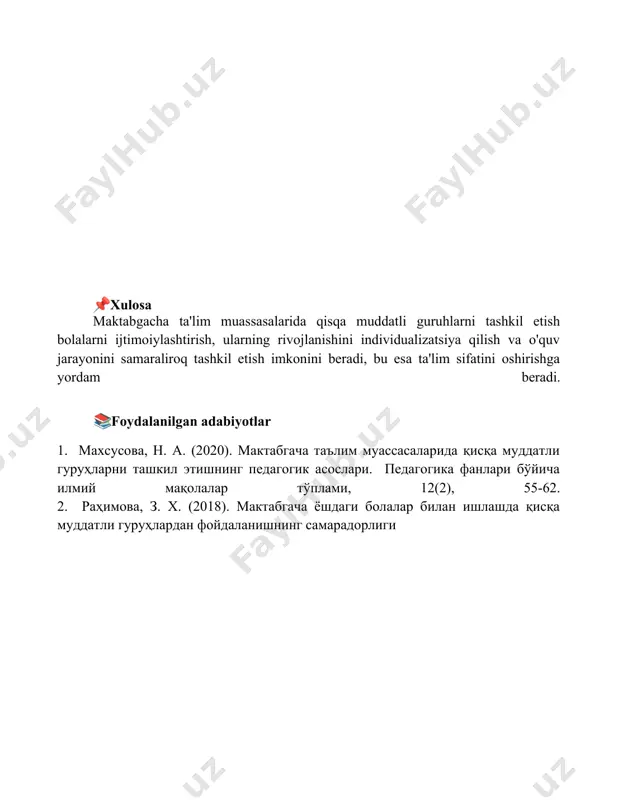 maktabgacha ta'lim tashkilotlarida qisqa muddatli guruhlarni tashkil qilish - Page 5