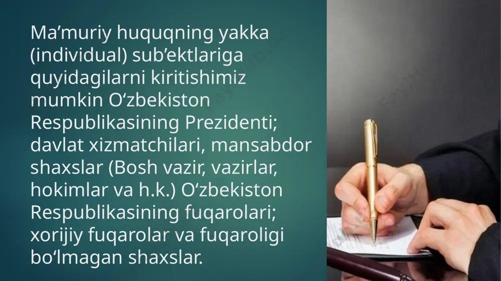 ma’muriy huquq subyektlari - Page 4
